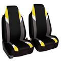 FH Group Car Seat Cover Cloth Front Set - Car Seat Covers for Bucket Seats 1-Piece Seat Cover Universal Fit Automotive Seat Covers Airbag Compatible Car Seat Covers for SUV Van Seat Covers