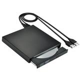 USB 2.0 Slim Writer/Burner/Rewriter/CD ROM External DVD Drive for PC Laptop Black