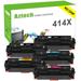 AAZTECH NO Chip 5-Pack Compatible Toner Cartridge for HP W2020X 414X for Color LaserJet M454 Color LaserJet Pro MFP M479 Printer with Tools (2*Black Cyan Magenta Yellow)