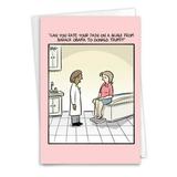 1 Funny Get Well Card with Envelope - Pain Scale Feel Better C6361FBG