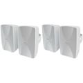 4 Rockville WET-6525W 6.5 70V Commercial Indoor/Outdoor Wall Speakers in White