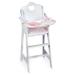 Badger Basket Gingham Doll High Chair with Accessories and Free Personalization Kit-Material:100% Polyester Fabric