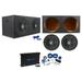 2) Rockville K5 W15K5S4 15 2000w Subwoofers+Sealed Sub Box+Mono Amplifier+Wires