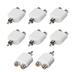 RCA Male to 2 RCA Female Connector Splitter Adapter Coupler White 8Pcs for Stereo Audio Video Cable Convert