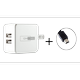 [UL Listed] OMNIHIL 2-Port Wall Charger+30FT MINI-USB Cable Compatible with Texas Instruments Ti-nspire CX II/2