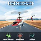 Syma S107 S107G 3.5CH Alloy Mini Remote Control RC Helicopter with Gyro - Red