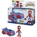 Marvel Spidey and His Amazing Friends Spidey Action Figure and Web-Crawler Vehicle for Kids Ages 3 and Up Black