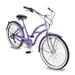 Tracer Taha 26 Inch 7 Speed Beach Cruiser Bikes with Fenders for Women - Purple