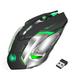 Jpgif HXSJ M10 Wireless Gaming Mouse 2400DPI Rechargeable 7 Color Backlight 2.4G Mouse