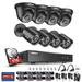 ANNKE Security Camera System CCTV 8 Channel 5-in-1 DVR with 4TB Hard Drive 8pcs Wired 1080p HD Indoor Outdoor Cameras with IR Night Vision