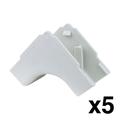 Construct Pro Raceway INSIDE Corner Adapters for Cable Covers (5-Pack 1.38â€� White)