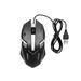 Aibecy CM-818 Wired Optical Mouse Gaming Mouse 1200DPI USB Gaming Mouse Ergonomic Mouse with Colorful Breathing Light Black