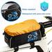 Bike Phone Bag Set with Usable Touch ID - Full Kit Top Tube Bike Bag Phone Holder + 5 Bicycle Accessories - Sturdy Bike Phone Front Frame Bag - Bike Pouch for Phone - Fits iPhone/Android up to 6.5?