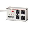 Tripp Lite Isobar Surge Protector with Diagnostic LEDs 4 AC Outlets 6 ft Cord 3 330 J Light Gray (ISOBAR4ULTRA)
