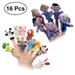 OUNONA 16pcs Finger Puppets Story Time Finger Doll Props Toy Animals and Family Members Finger Puppets