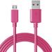 Fosmon (6 Feet - 2 Packs) Vivid USB to Micro USB Sync and Charge Data Cable (TPE Jacket & Housing) for Xiaomi Redmi Pro 2 2 Prime Note 2 Note 3 Mi 4 4I 4C Note Pro/OnePlus One 2 X - Pink