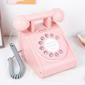 Wooden Telephone Toy 3 Color Choose Pink Yellow Black for Toddler Kids Boys Girls