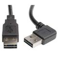1PACK TrippLite UR020-003-RA Reversible USB Cable Black 3 ft.