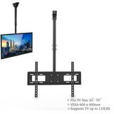 Outdoor TV Mount TV Ceiling Mount - Swivel and Tilting Vertical VESA Universal Mounting Bracket Mounts 32 to 70 Inch HDTV LED LCD Plasma Flat Screen Television Up to 110 lbs