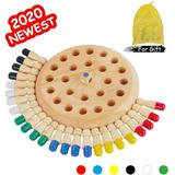 Kids Wooden Memory Match Stick Chess Game Toys- Fun Checker Board Game Educational Color Cognitive Ability Stick Chess Game Toy for Parent-Child Interaction Early Educational Family Game