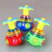 SUTENG Light Up Spinning Tops for Kids LED Gyro Flashing Peg-Top Spinner Toys Glow in The Dark Party Favors Bulk Green