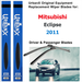 UrbanX 2-IN-1 All Seasons Water Repellency Original Equipment Replacement Wiper Blades For 2011 Mitsubishi Eclipse 24 And 22 Driver And Passenger Side (Pack of 2)