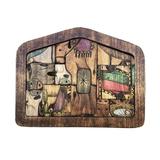 Dengmore Nativity Puzzle With Wood Burned Design Wooden Jesus Puzzle Game Nativity Set for Home Decor