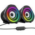 Computer Speakers Desktop PC Laptop Speakers RGB Mini Gaming Speaker USB Powered for PC Laptop Tablets