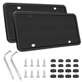 UrbanX Silicone License Plate Frame For Saturn L100 2 Pack Car License Plate Cover Universal US Car Black License Plate Bracket Holder. Rust-Proof Rattle-Proof Weather-Proof