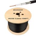 RG58 Coaxial Cable 100ft MOOKEERF Low Loss Cable RG58 50 Ohm Coax Cable for WiFi/Router Signal Booster Amplifer Extension Cable