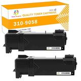 Toner H-Party Compatible Toner Cartridge Replacement for Dell 310-9058 for Use with Dell Color Laser Printer 1320 1320C 1320CN Laser Printer Ink (Black 2-Pack)