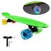 22 inch Skateboard with Led Wheels - light up Cruiser Skateboard for Kids
