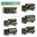 JuLam 1:64 5PCS Die-cast Military Vehicles Set Alloy Metal Army Truck Models Car Toy