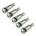 5pcs Universal Wheel Valves Aluminum Alloy Car Truck Motorcycle Tubeless Tyre Valve Stem Silver Tone