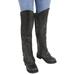 Milwaukee Leather LKL6755 Women s Black Leather Knee High Half Chaps with Zipper Entry Small/Medium