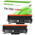 A Aztech 2-Pack Compatiblefor Brother TN-760 TN 730 TN 760 TN760 Toner Cartridge use with HP MFC-L2750DW MFC-L2750DWXL MFC-L2710DW MFC-L2690DW HL-L2325DW HL-L2395DW (Jumbo Black)