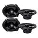 Rockford Fosgate - Two Pairs of T1682 6x8 Full Range Coaxial- 80 Watts Rms 160 Watts Peak