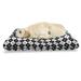 Plaid Pet Bed Modern Graphic Argyle Pattern in Black and White Repetitive Diamond Shape Stripes Resistant Pad for Dogs and Cats Cushion with Removable Cover 24 x 39 Black White by Ambesonne