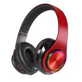 TureClos B39 LED Bluetooth V5.0 Headset Sports Headphone Subwoofer Wireless Stereo Support Card Earphone Red Black