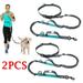 2Packs Hands Free Running Leash Shock Absorbing Bungee Leash Reflective Stitching for Dogs Running Walking Hiking