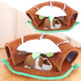 Pet Enjoy Small Animal Hammock-Hanging Hammock & Tunnel Cage Warm Pet Sleep Cage Swing Hideout Cozy Pet Hammock for Ferret Hamster Rat Guinea-Pig Mice Chinchilla Flying Squirrel