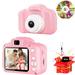 Upgraded Kids Selfie Camera Portable Toddler Digital Cameras Toys Christmas Birthday Gifts with 32GB SD Card for 3 -10 Year Old Boy (Pink)