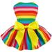 Fitwarm Rainbow Pet Clothes Dog Dresses Vest Shirts Sundress XXS