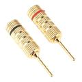 2Pieces 2mm Banana Plug Plated Speaker Cable Pin Wire Screws Lock Connector For Musical HiFi Audio