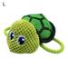 Shulemin Pet Dog Puppy Sea Turtle Shape Plush Doll Cotton Rope Squeaky Bite Play Toy