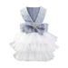 Dog Doggie Party Gowns Cute Pet Dress One Piece Bowknot Dress Puppy Princess Dress Pet Prom Clothes Blue Large