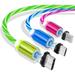 In 1 Magnetic Usb Cable 2.4A High Speed Usb To Micro Usb - Smooth Led Charging Cable Blue Android Charging Cable