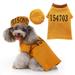 Pet Costume Dog Pets Suit Christmas Halloween Costumes Funny Prisoner s Garb With Numbers Set for Small Dogs