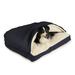 Snoozer Cozy Cave Rectangle Pet Bed Medium Navy Hooded Nesting Dog Bed