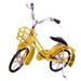 Delicate Miniature Bike Model Dollhouse Life Scenes Supplies Kids Birthday Gift Home Display Decor Collection Yellow